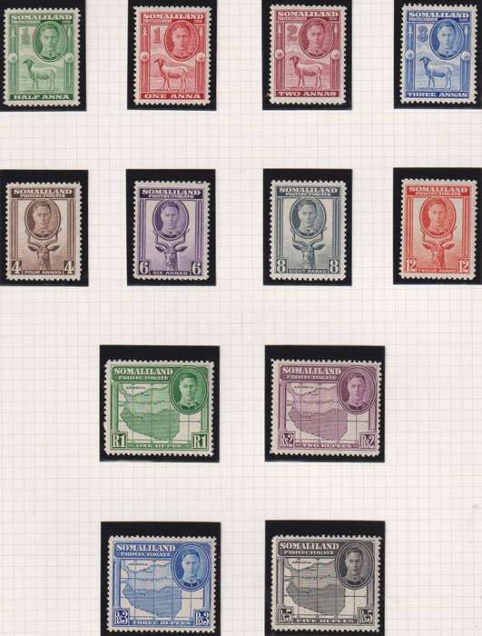 SOMALILAND 1937-1942 KGV1 ISSUES FINE MINT - SG 90-2, 93-104, 105-116  CV £237