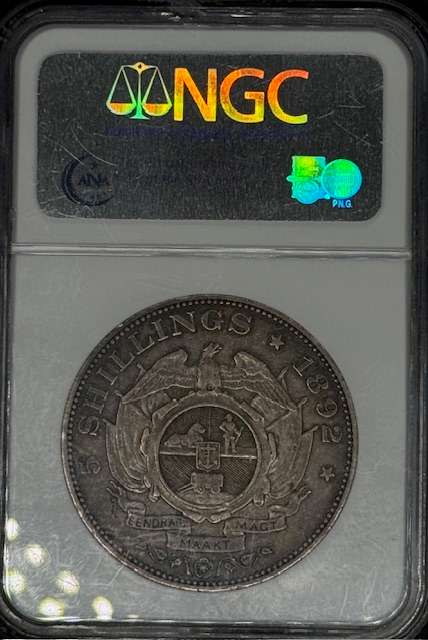 ZAR PAUL KRUGER 5/- DOUBLE SHAFT GRADED