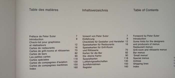 Schmidt, Hanspeter - Menu Designs