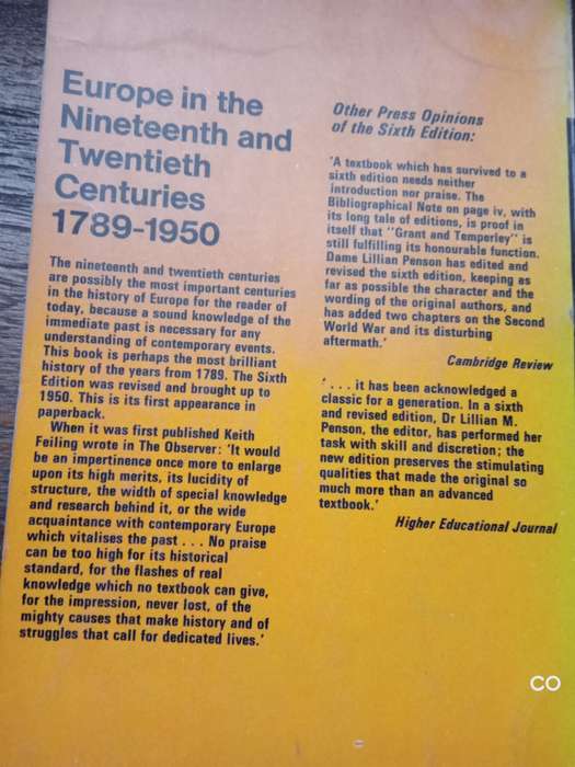 Europe in the Nineteenth & Twentieth Centuries - Grant and Temperley
