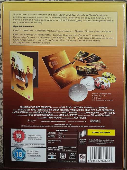 5 movie bundle (2 dvd sets, each with cards in movie reel tins)