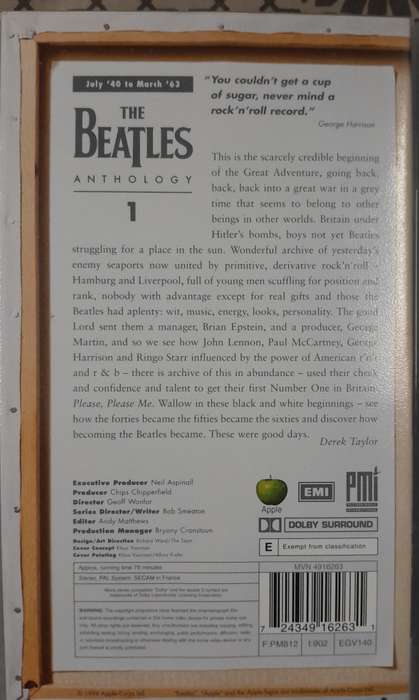 The Beatles - Anthology 8 x VHS Box Set (plus Anthology vol1 2cd set)