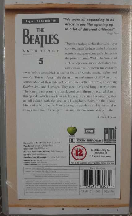 The Beatles - Anthology 8 x VHS Box Set (plus Anthology vol1 2cd set)