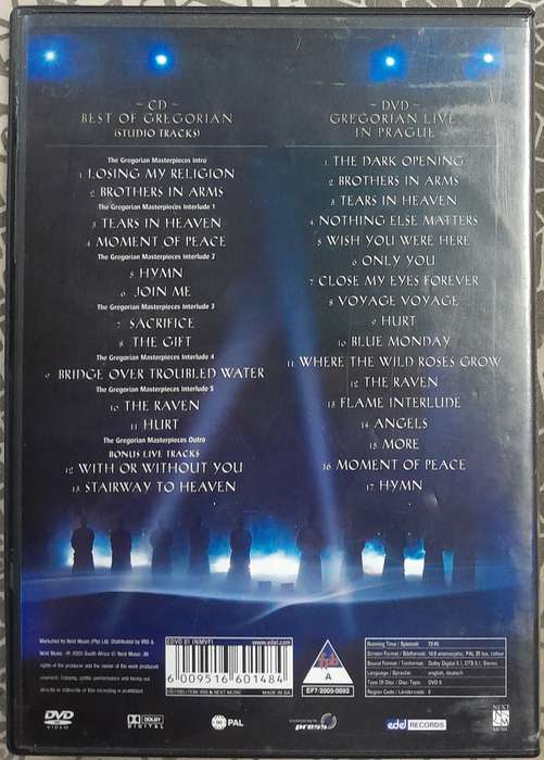 Gregorian, Masters of Chant - 3DVD bundle (includes 1 audio cd)