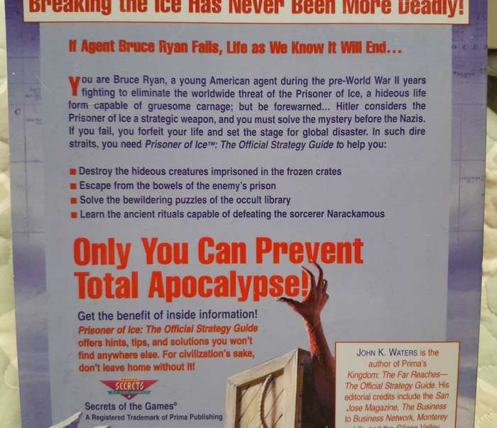 Prisoner of Ice Big Box PC Adventure Game (Call of Cthulu) bundled with Official Strategy Guide