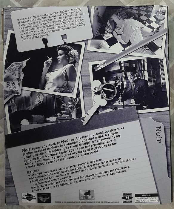 Noir - A Shadowy Thriller - Big Box PC Adventure Game