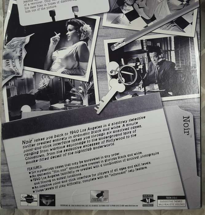 Noir - A Shadowy Thriller - Big Box PC Adventure Game