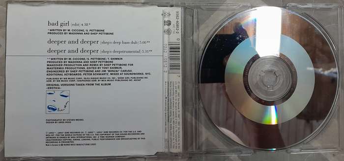 Madonna - Bad Girl CD Single