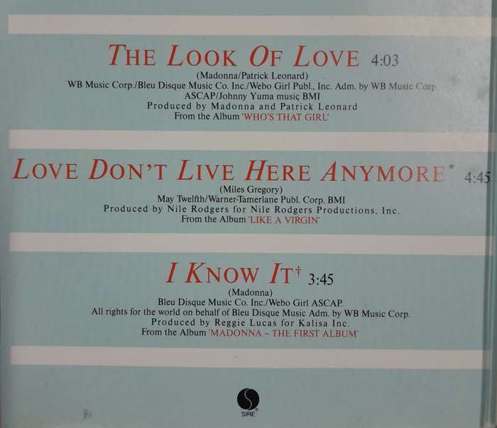 Madonna - The Look of Love CD Single