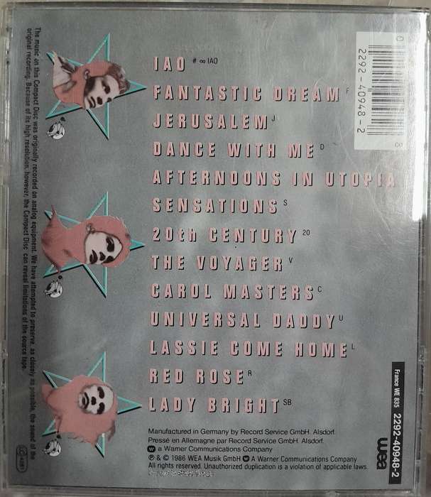 Alphaville - Afternoons In Utopia CD (1986 German pressing)