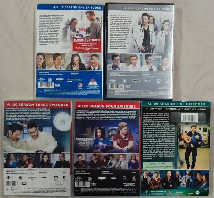 Chicago MED - Seasons 1 to 5 DVD bundle