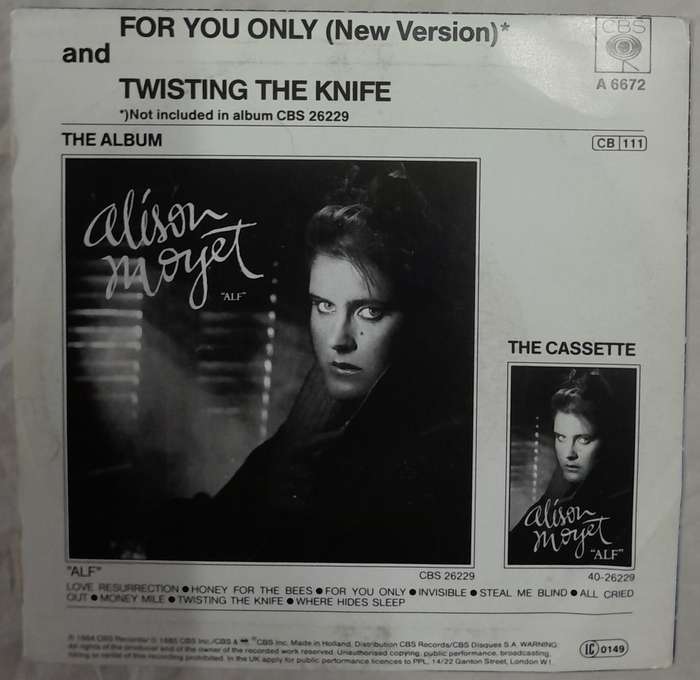 Alison Moyet - For You Only (new version) 7" single