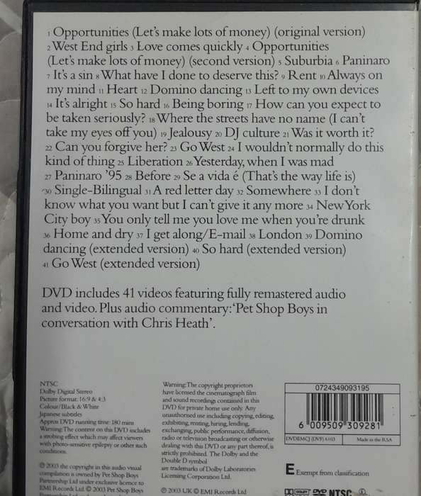 Pet Shop Boys - PopArt DVD