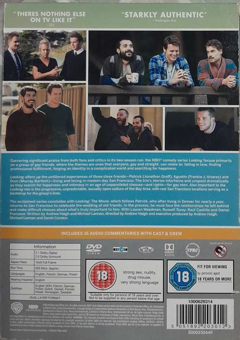 Looking - Complete Series and Movie (5 discs dvd set) (Gay interest)
