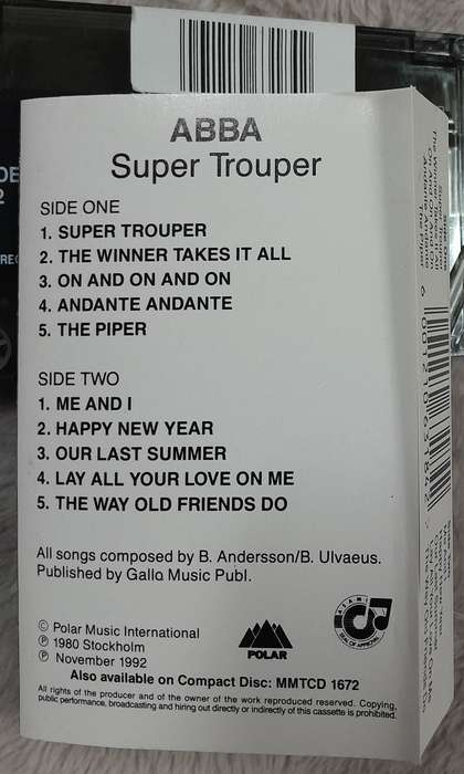 ABBA - Super Trouper (1992 Success issue) cassette