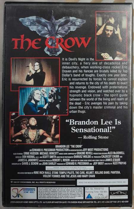 The Crow VHS (Brandon Lee)