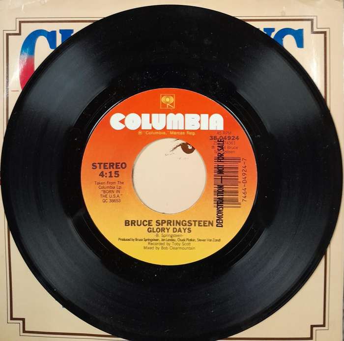 Bruce Springsteen - Glory Days 7" single (promo stamped)