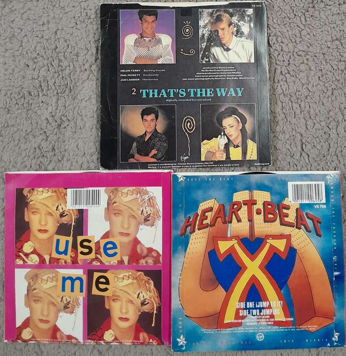 Culture Club / Boy George / Jon Moss (Heartbeat UK) 3 x 7" single bundle