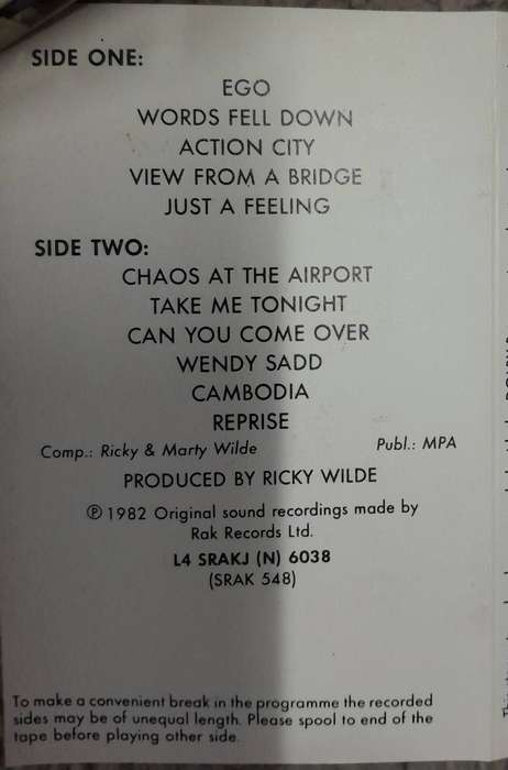 Kim Wilde - Select cassette (South African pressing)
