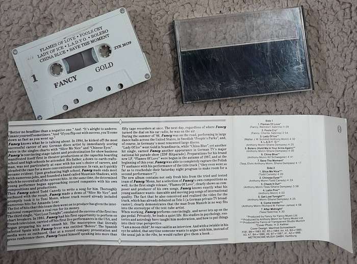 Fancy - Gold (Greatest Hits) cassette USA release