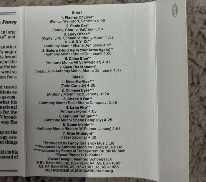 Fancy - Gold (Greatest Hits) cassette USA release