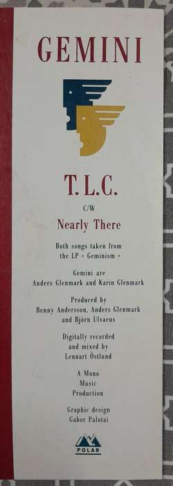 Gemini - T.L.C. 7" Single (ABBA, Bjorn, Benny)