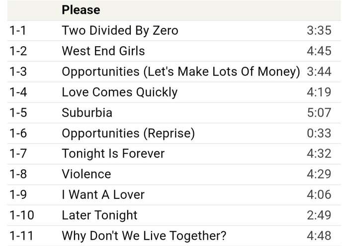 Pet Shop Boys - Please (Further Listening 2CD set)
