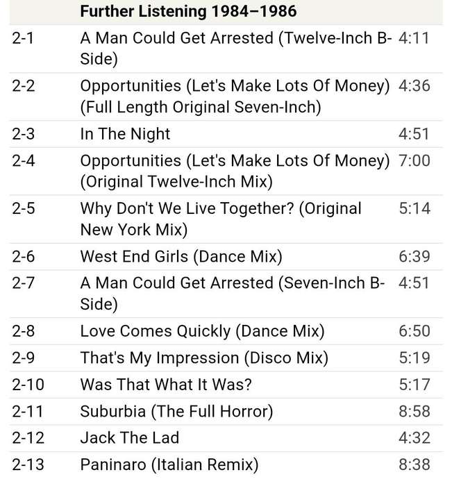 Pet Shop Boys - Please (Further Listening 2CD set)