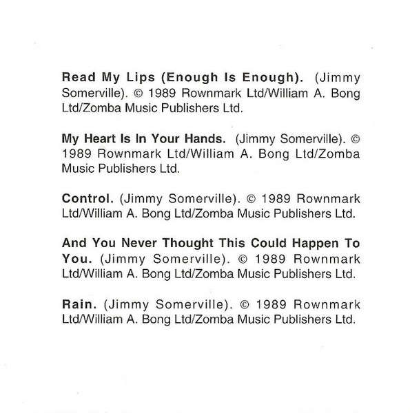 Jimmy Somerville - Read My Lips CD (Bronski Beat, Communards)
