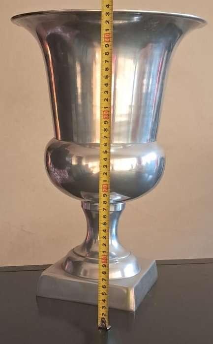 Pair of Large Aluminum Urns in the Style of Arthur Court