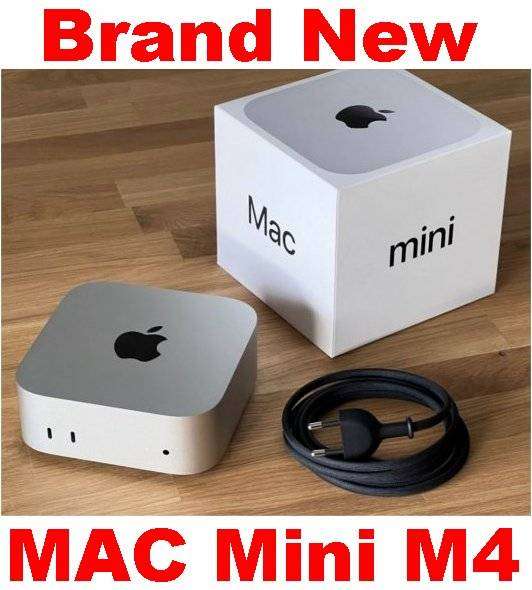 Mac Mini Apple M4, 10 Core GPU, 16Gb Ram, 256Gb SSD