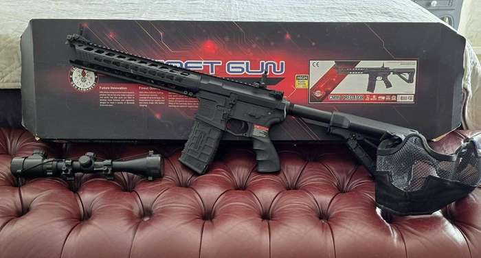 G&G CM16 "Predator" Airsoft AEG Rifle with MLOK Rail - Bundle