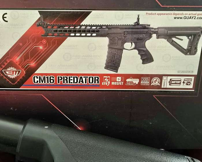 G&G CM16 "Predator" Airsoft AEG Rifle with MLOK Rail - Bundle