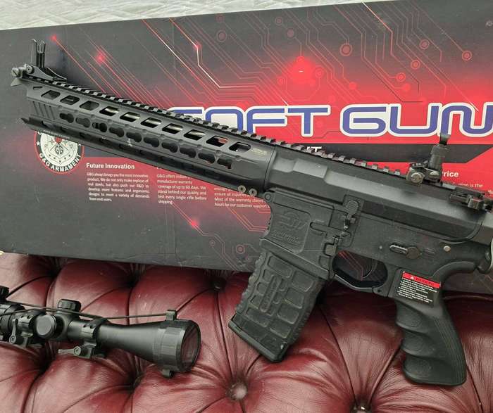 G&G CM16 "Predator" Airsoft AEG Rifle with MLOK Rail - Bundle