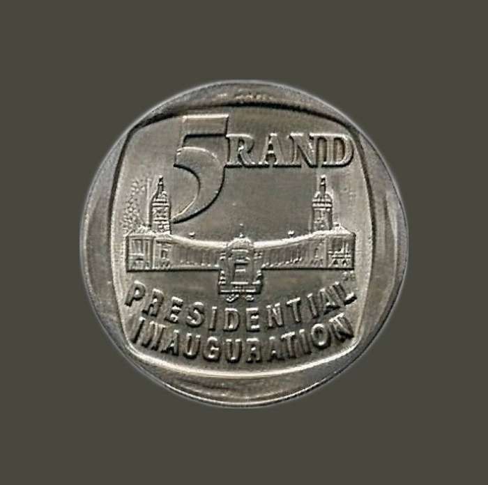 South Africa 5 Rand, Presidential Inauguration - 1994