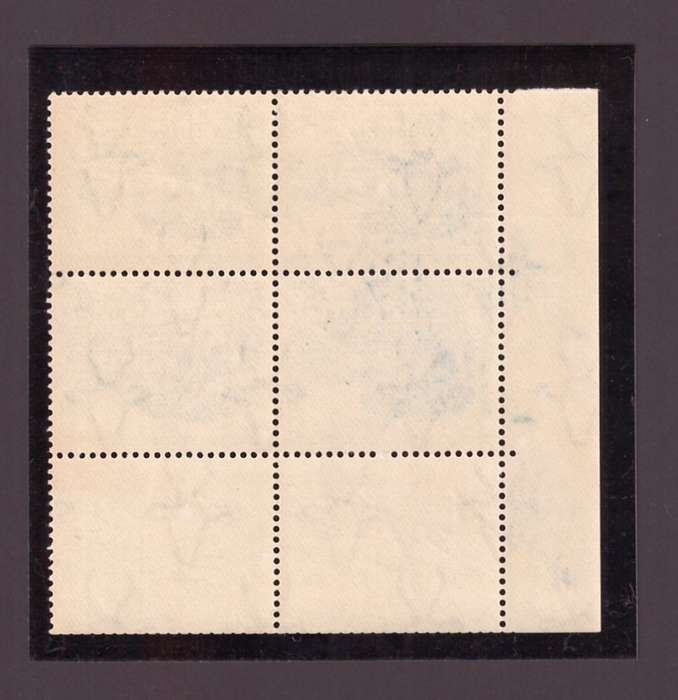 UNION OF SA 1930 3D BLUE WITH INVERTED WATERMARK - CORNER BLOCK OF 4 MNH - SACC 46a