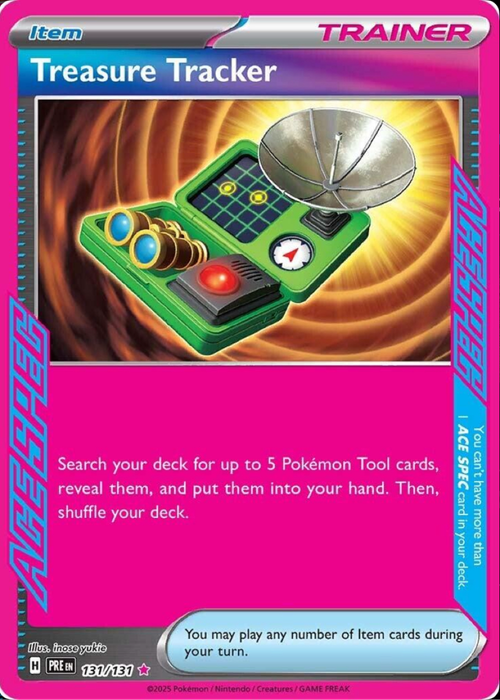 Pokemon Prismatic evolutions Treasure Tracker Ace Spec 131