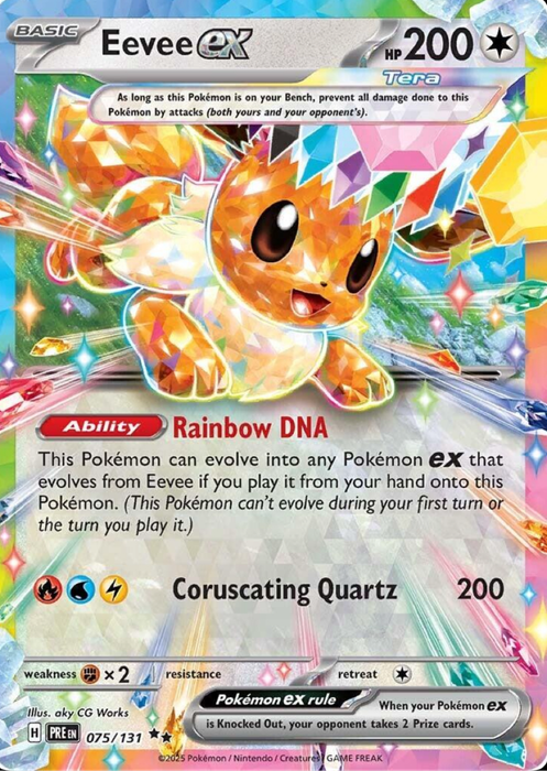Pokemon Prismatic evolutions Eevee ex 075/131