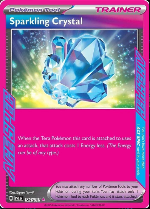 Pokemon Prismatic evolutions Sparkling Crystal Ace Spec