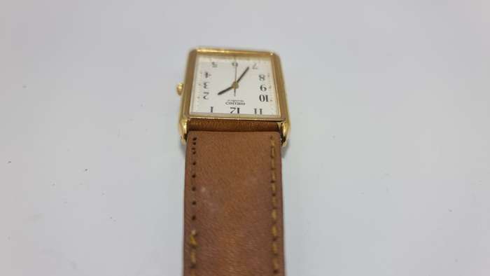 Seiko gold plated tank watch