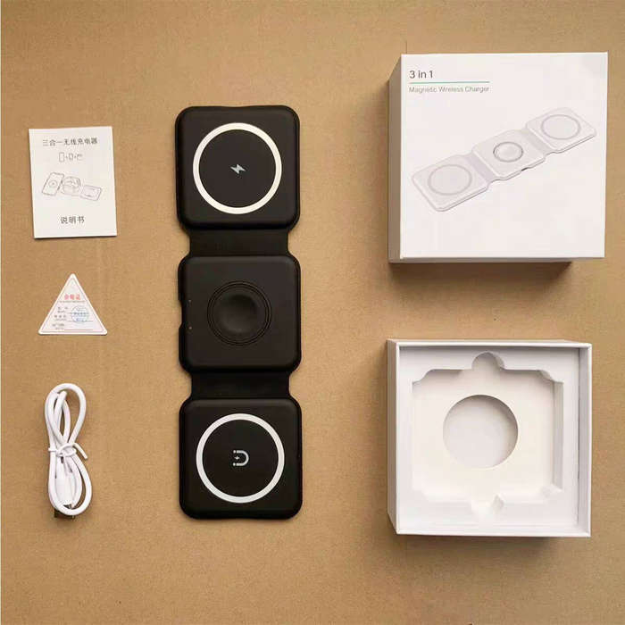 Foldable magnetic wireless charger