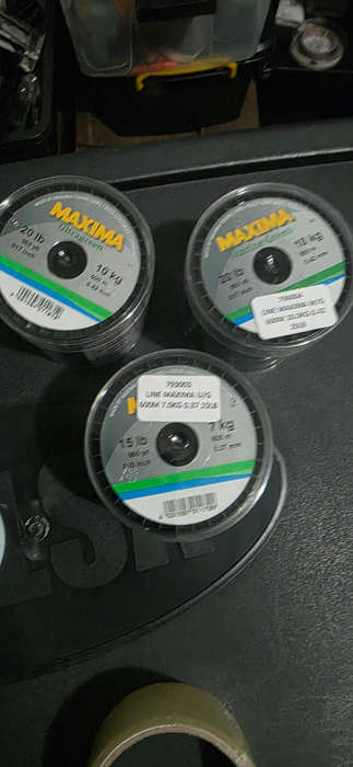 Maxima line 600m spools x 3 fishing