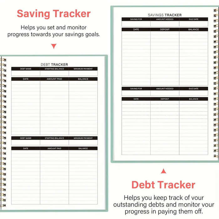 A5 Budget Planner  Undated Monthly Finance Organizer + FREE INSPIRATION STICKERS