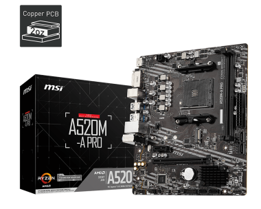 MSI A520M-A Pro (AM4 Brand New)