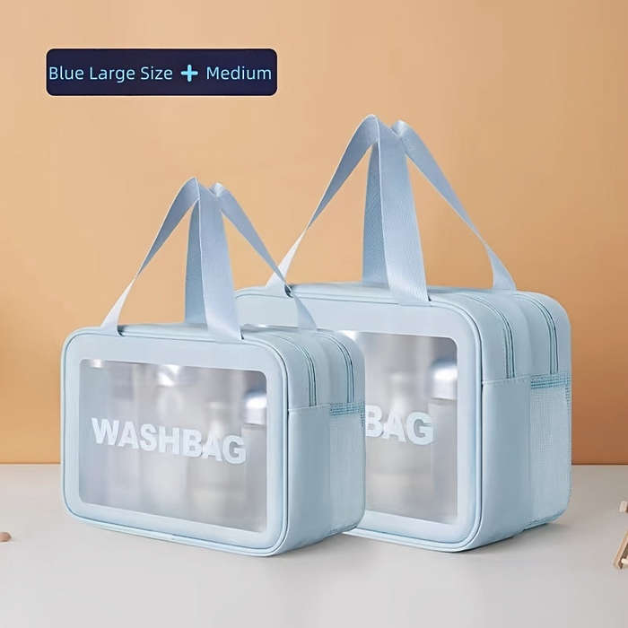 Chic PU waterproof makeup bag large capacity but Ryan's dry and wet separation