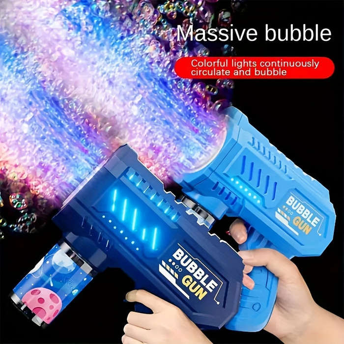 LED Bubble Gun - Great Electric Bubble Machine for Outdoor Parties, Weddings, Holiday Birthday Gifts