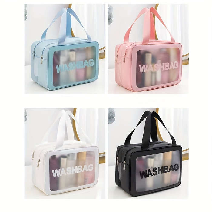 Chic PU waterproof makeup bag large capacity but Ryan's dry and wet separation
