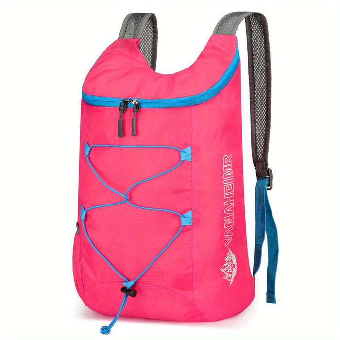 Ultralight, durable foldable backpack for hiking, cycling and traveling - adjustable shoulder straps