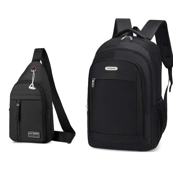3pcs Student Trendy Large Capacity Backpacks Suitable For Junior And Senior High School Campus Leisu