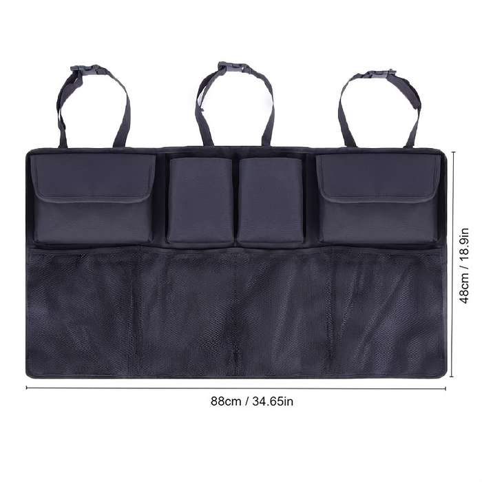 Spacious Oxford Cloth Car Trunk Storage Bag - Durable Hanging Bag For Organized Car Storage - Easy A